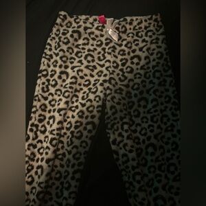 Leopard print pajama pants